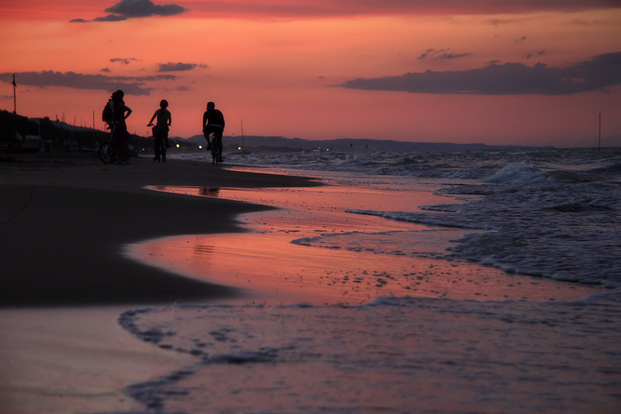 sunset on the beach