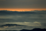 Barcelona skyline from the Pyrenees