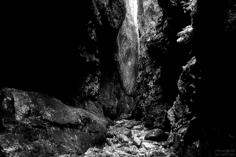 the narrow canyon