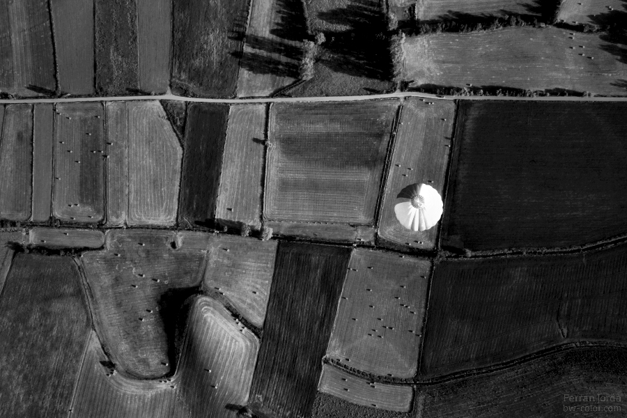 flying in a balloon over a balloon flying / volant en globus sobre un globus volant
